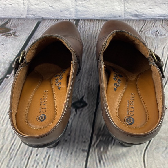 NWT: EARTH SPIRIT CLASSICS Brown Leather Mules - Picture 15 of 17